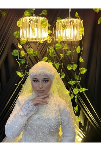 ecrin tuhafiye hobi İncili Gelin Tacı Saç Aksesuarı