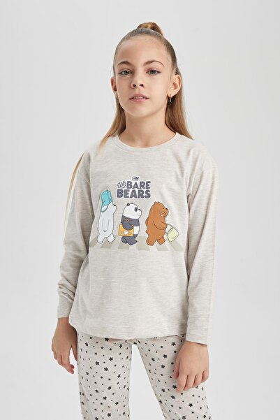 DeFacto Girls We Bare Bears Long Sleeve Pajamas Set B7300A823Wn