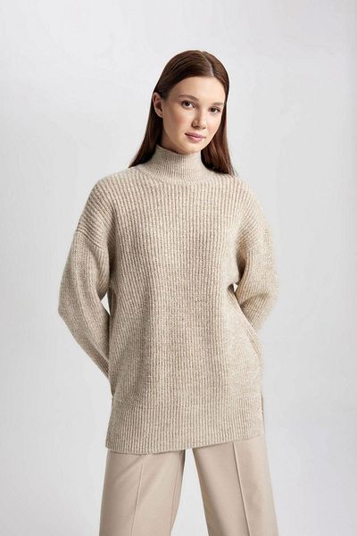 DeFacto Turtleneck Regular Fit Knitwear Sweater Tunic - B6376Ax23Wn