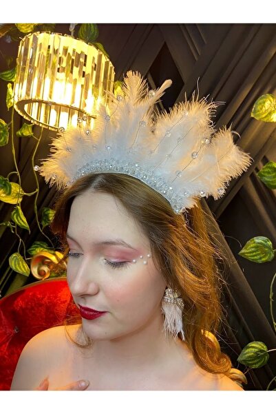 ecrin tuhafiye hobi Tüylü Kına, Nişan, After Party Tacı & Gelin Seti