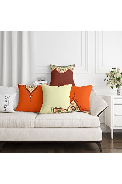 dekomall home & living Husă de pernă cu două fețe, Mandala Boemă, set de 4 bu...