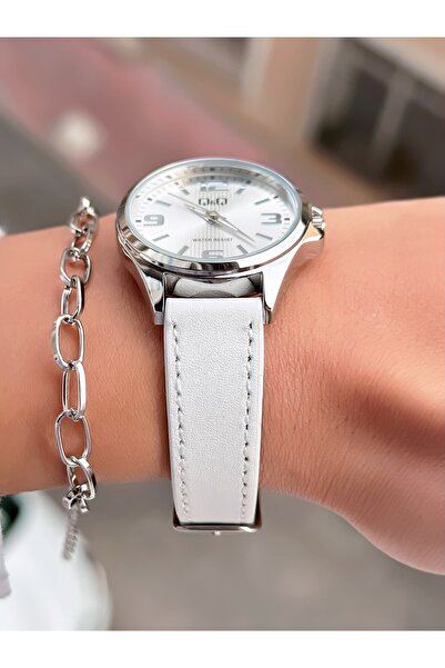 Q&Q QQ Kadın Kol Saati Deri Kordon Su Geçirmez 2 Yıl Garantili