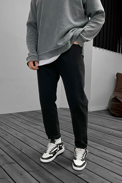 BDRMAN Boyfriend Siyah Yıkamalı Kot Pantolon