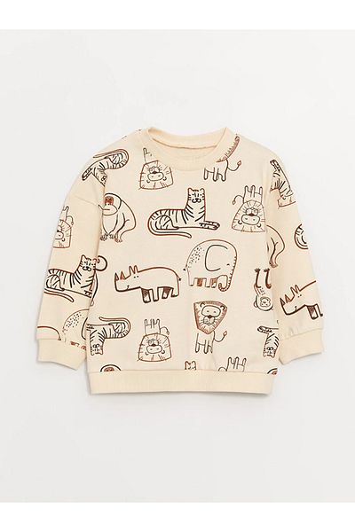 LC Waikiki lCW Baby CrEw NEck long SlEEvE SwEatshirt and SwEatpants 2 PiEcEs SEt for Baby Boy - PrintEd