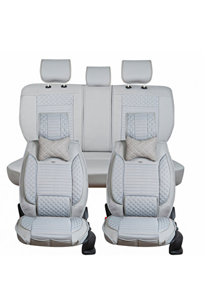 ASYASHOP Fiat Tempra Uyumlu Lüks Deri Oto Koltuk Kılıfı Ön-Arka Tam Set (Aqua...