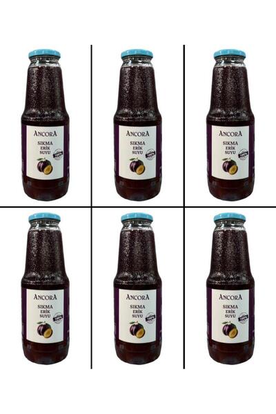 ANCORA LİFE Cam Şişe Sıkma Erik Meyve Suyu 1000ml X6 ADET