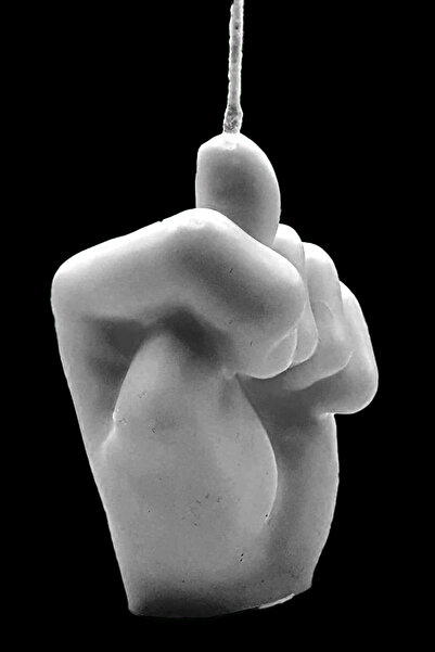 FANTASTİK SANAT ATÖLYESİ Dekoratif Hediyelik Vanilya Kokulu Nah Yapan Nah Çeken El Mumu - 90 gram - 10 Cm