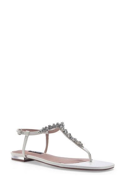Nine West Zulen 3Fx White Women's Flat Sandals