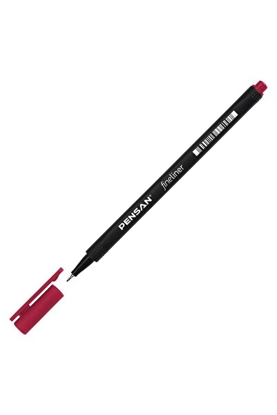 Pensan Fineliner Keçe Uç Kalem 0,4 Mm Vişne 6500 (10 Lu Paket)