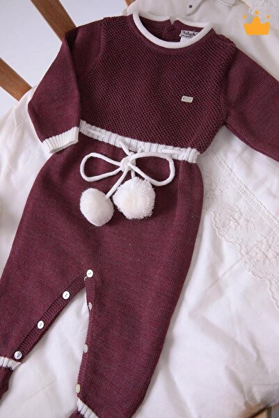 Babyhola Knitwear Boys Girls Baby Kids Booties Jumpsuit New Year's Costume 11252