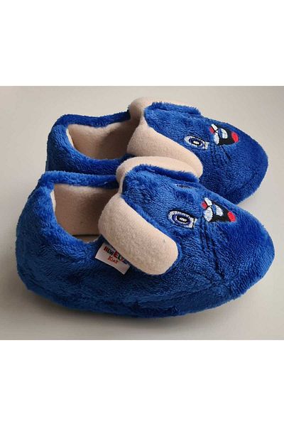 ALKABUTİK Children's Non-Slip Sole Slippers, Cotton Lined, Rabbit Figured Multi-Purpose School Nursery Shoes, Home Shoes
