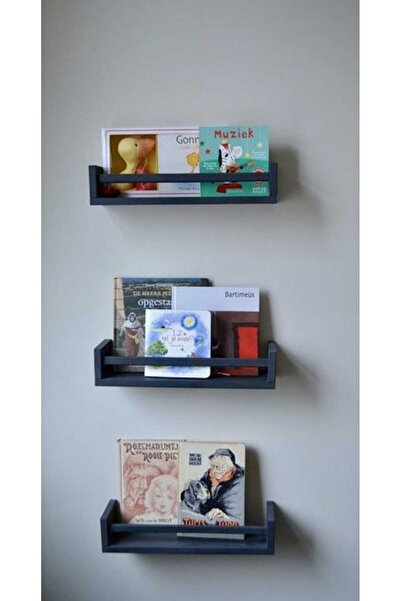 EGN WOODS غرفة أطفال مونتيسوري، رف حائط للحمام، طقم بهارات 3 قطع عرض 60 سم