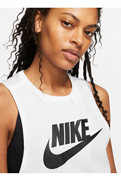 Nike Beyaz Kadın Atlet CW2206-100 W NSW TANK MSCL FUTURA