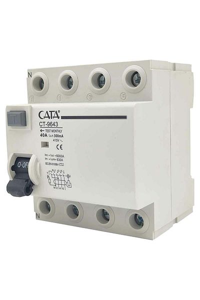Tamer Elektrik Cata CT-9643 4x40 300mA Three Phase Residual Current Relay
