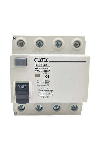 Tamer Elektrik Cata CT-9643 4x40 300mA Three Phase Residual Current Relay