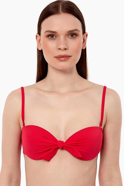 AYYILDIZ 63546 Red Strapless Bikini Top