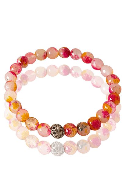 Tesbih Atölyesi Certified Faceted Colored Quartz Stone Bracelet - With Silver Device