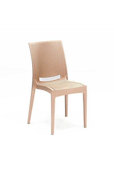 MOBETTO 4 Adet Rattan Cappucino Sandalye / Balkon-bahçe-teras
