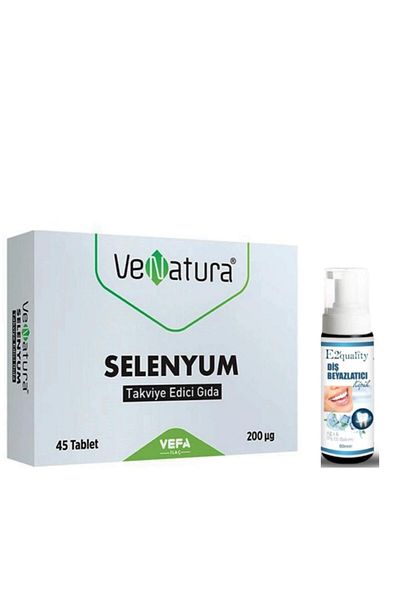 VeNatura 45 Tablets Selenium Supplementing Food - Teeth Whitening Foam Gift