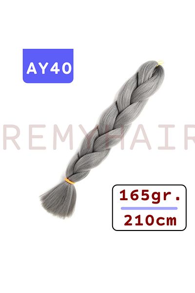 REMY HAİR African Braid Hair - Gray AY40 - 165gr