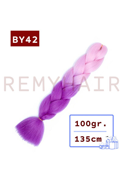 REMY HAİR شعر مجدول أفريقي - وردي أرجواني BY42 - 100 جرام