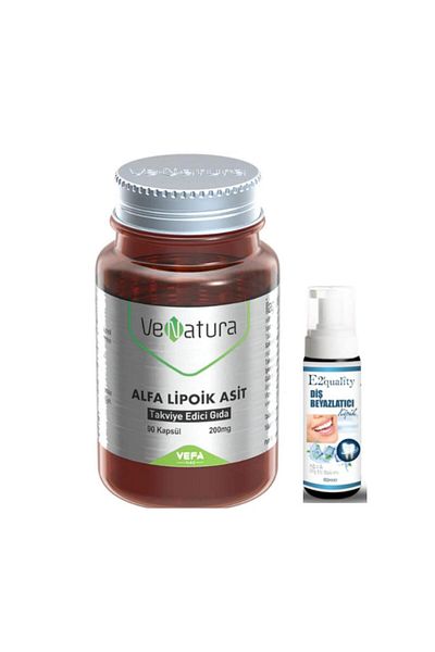 VeNatura Alpha Lipoik 90 Capsules Food - Acid Supplement and Teeth Whitening Foam Gift
