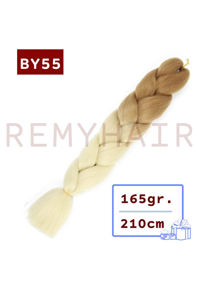 REMY HAİR تجديل الشعر الأفريقي - أشقر بلاتيني أوبورن فاتح BY55 - 165 جم