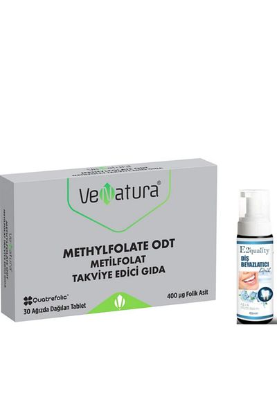 VeNatura 30 Tablets Metilfolate Odt - Supplementing and Teeth Whitening Foam Gift