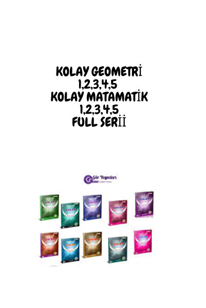 Gür Yayınları SIFIRDAN ANLATAN KOLAY GEOMETRİ 1,2,3,4,5 VE KOLAY MATEMATİK 1,...