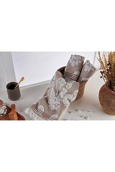 Marie Claire Albert Beige 3-Piece Jacquard Indentern Napkin Set