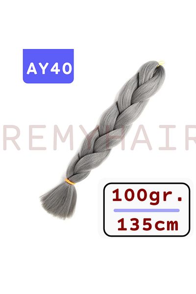 REMY HAİR Gray Africa Braid Hair - AY40 - 100gr