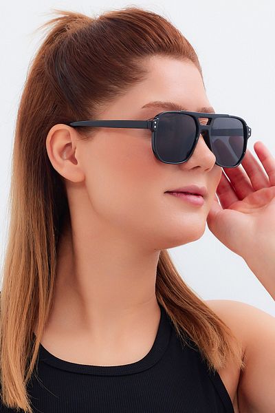 Nilu Moda نظارات شمسية للجنسين بجسر مزدوج