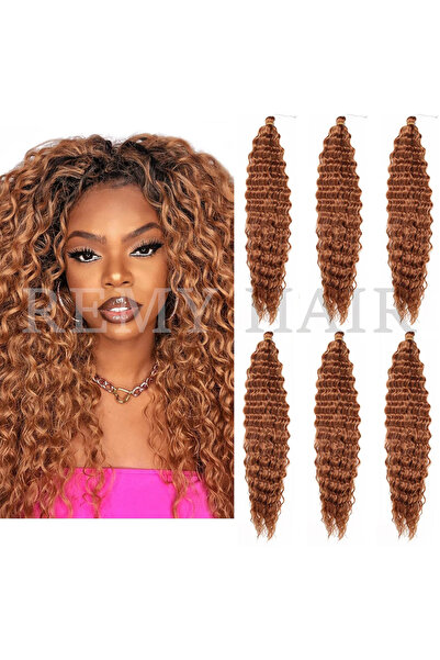 REMY HAİR ضفائر شعر أفرو كستنائي فاتح - 100 جرام