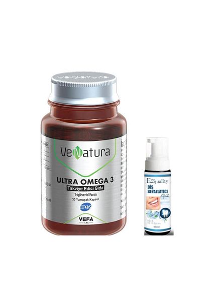 VeNatura Ultra Omega 3 - 30 Capsules Supplement Whitening Foam Gift
