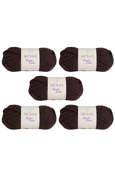 SENSY Wool Ease 5 Pieces of Hand Knitting Yarn Scarf Beanie Hat Yarn Poncho Yarn Cardigan Yarn Knitting Yarn