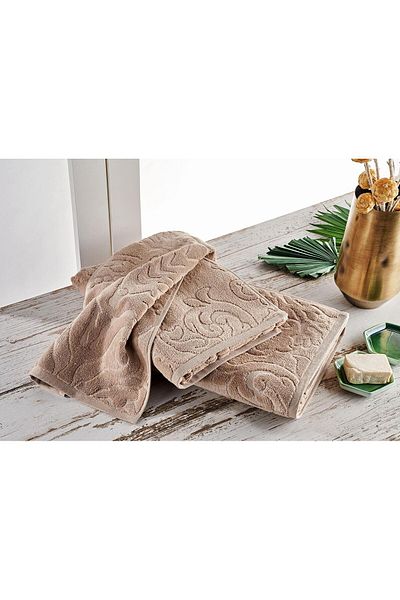 Marie Claire Velvet Jacquard Victoria Beige - Σετ 3 τεμαχίων