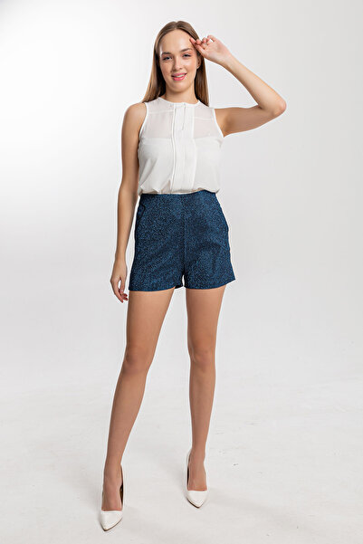 Boel Baby İndigo - Mavi Simli Mini Şort