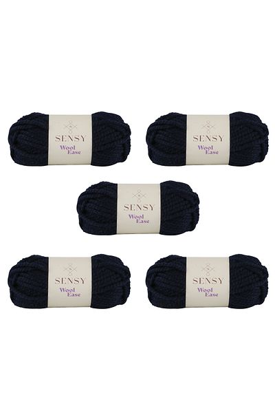 SENSY Wool Ease 5 Pieces of Hand Knitting Yarn Scarf Beanie Hat Yarn Poncho Yarn Cardigan Yarn Knitting Yarn