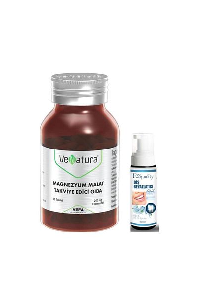 VeNatura Magnesium Malat Supplementary Food 60 Tablets Teeth Whitening Foam Gift