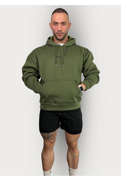 Sporcum Oversize Cotton 3 Thread Khaki Hoodie