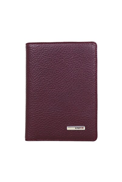 Karya Deri Hakiki Deri Unisex Kartlıklı Pasaport Kılıfı 00920