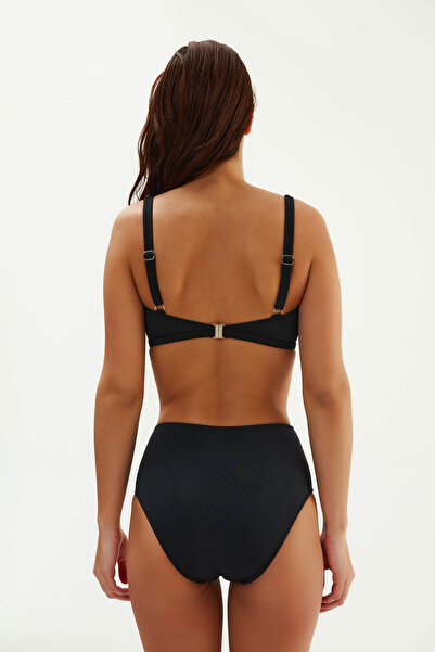 Eros Μπικίνι με μαύρο κορσέ με ντραπέ