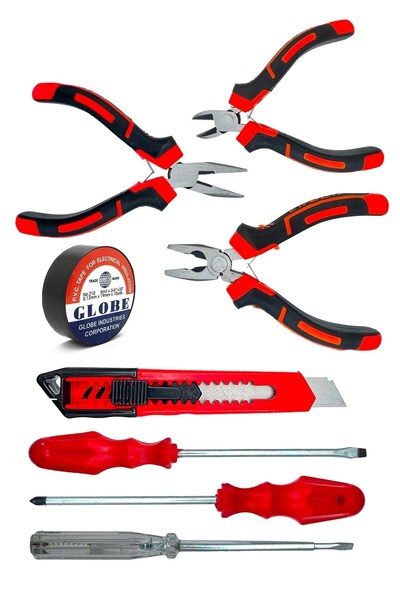 Hesaplı Hırdavat Eko Mini Yankeski Karkaburun Pense Kontrol Kalemi Yıldız Ve Düz Tornavida Bant 8lı Tamirci Seti