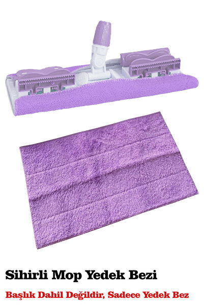 SİHİRLİ MOP Mor Renk Sihirli Mop Yedek Bezi Mandallı Mop Yedek Bezi 1 Adet