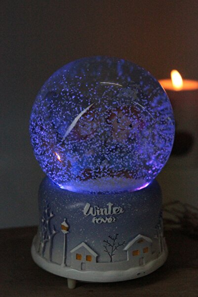 moryconcept Kar Küresi Otomatik Motorlu Püskürtmeli Müzikli Işıklı Büyük Boy ...