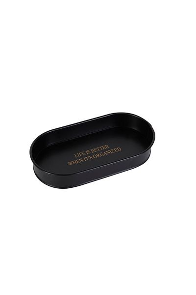 Karaca Home Sylvia Decorative Tray Organizer Black 29 cm