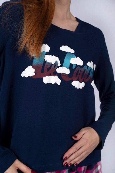 Lee Cooper Γυναικείο μακρυμάνικο μπλουζάκι Daisy Navy Blue