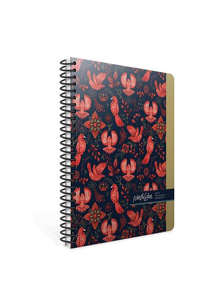 Gıpta North Star Leaf Lined Spiral Notebook - 17x24, Hard Cover, 120 Model 5916