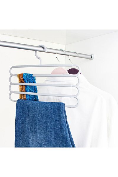 devigo 3-Piece Trouser Hanger Anthracite Wardrobe Hanger Hanger