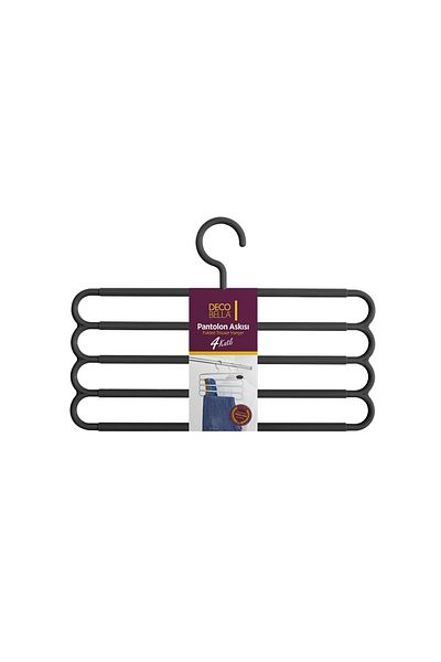 devigo 3-Piece Trouser Hanger Anthracite Wardrobe Hanger Hanger